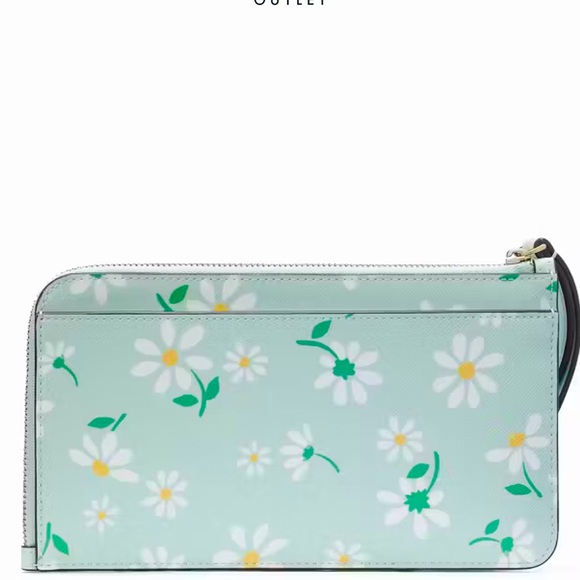 NWT Kate Spade Lucy Day Tripper Daisy Medium L-Zip Wristlet - Picture 8 of 8